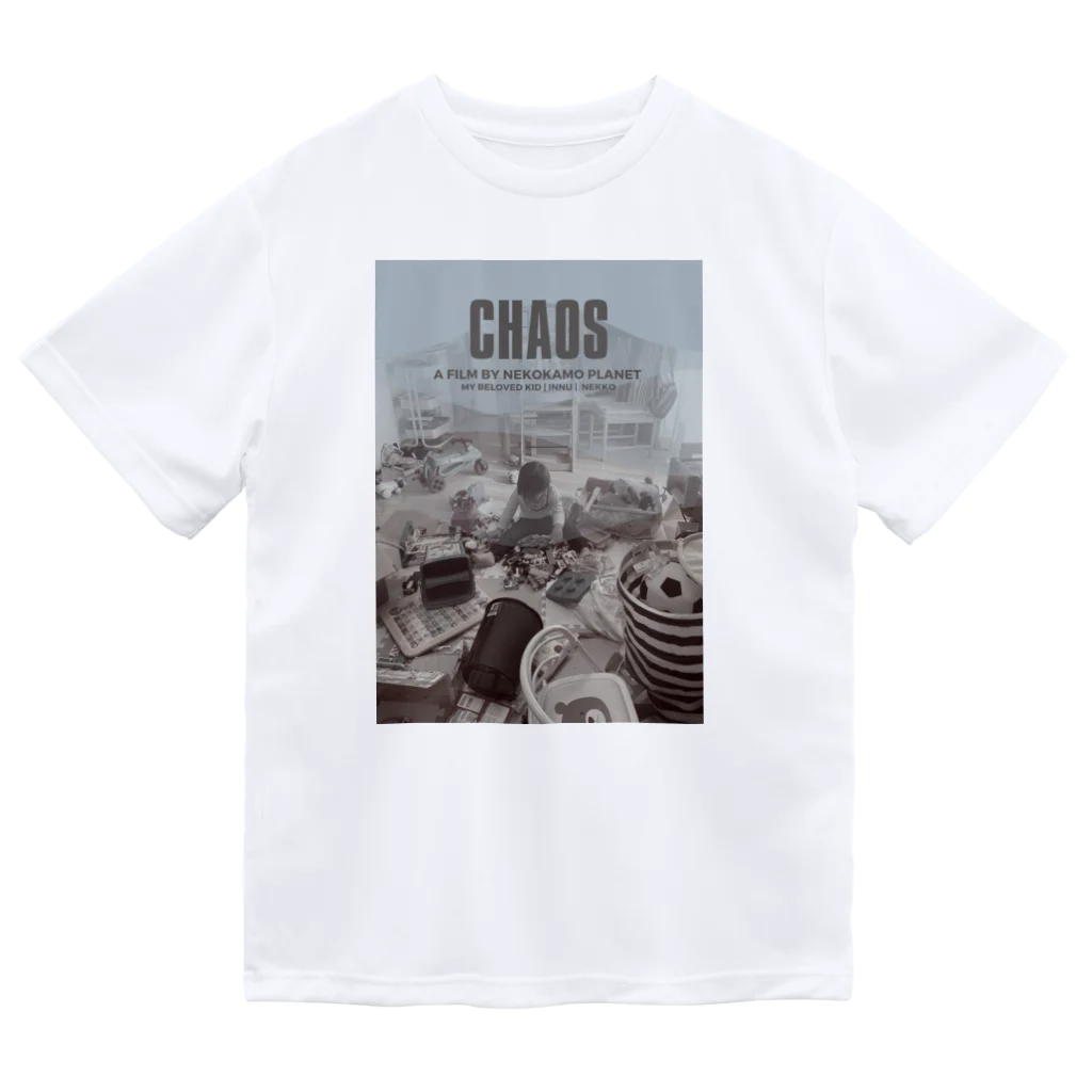 ネコカモプラネットのchaos（白） Dry T-Shirt