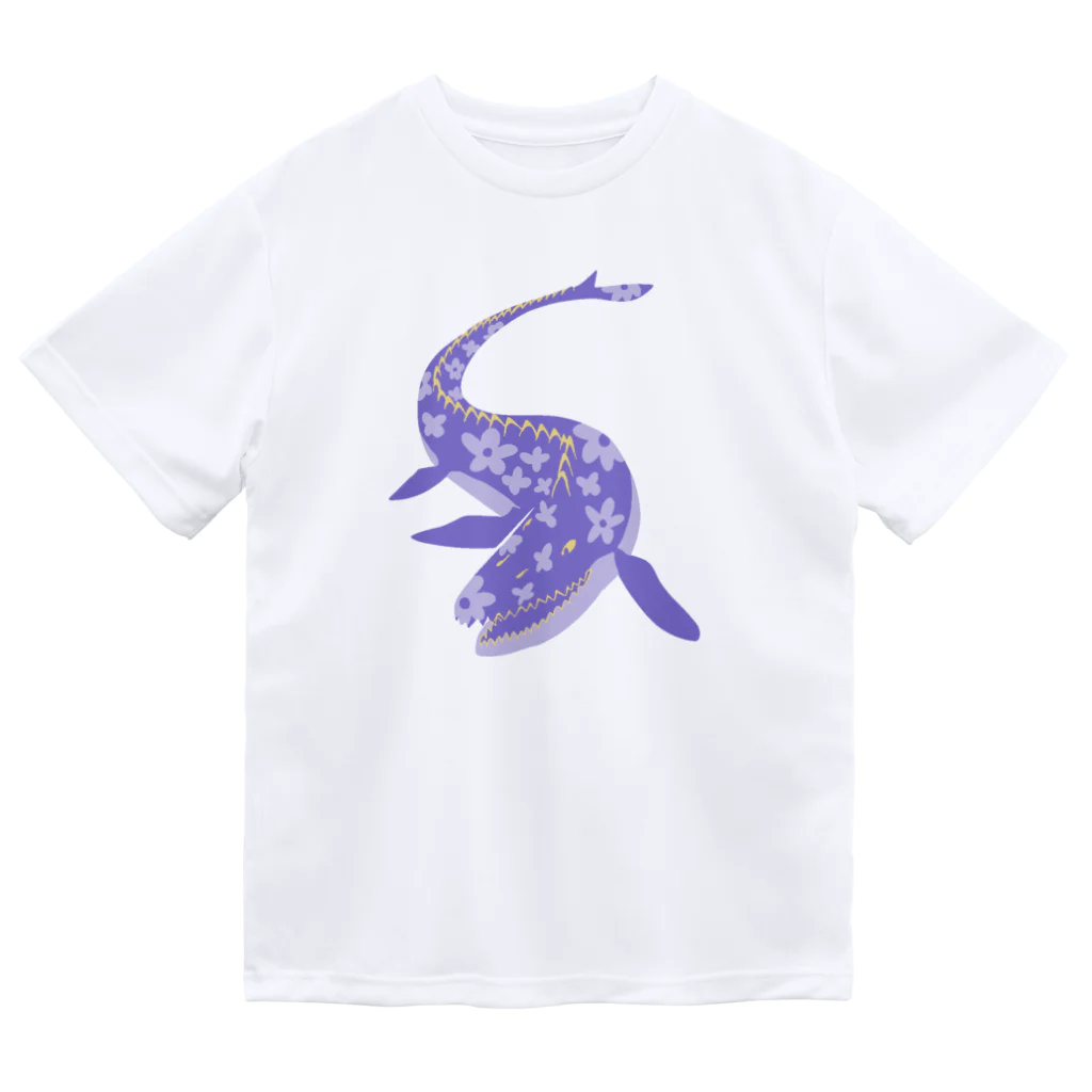 Kelfoy.のモササウルス(花柄) Dry T-Shirt