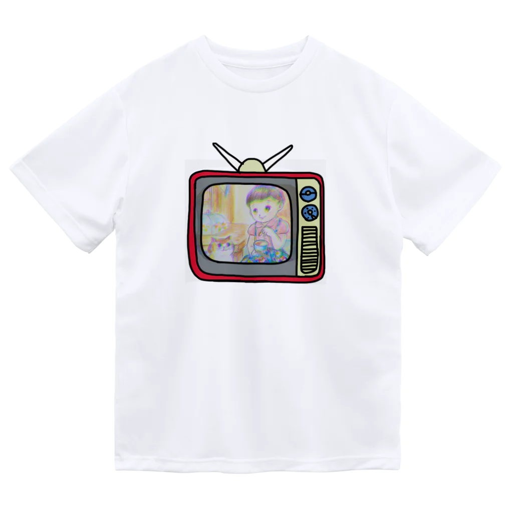 khakie shopのレトロテレビ　カラー ドライTシャツ