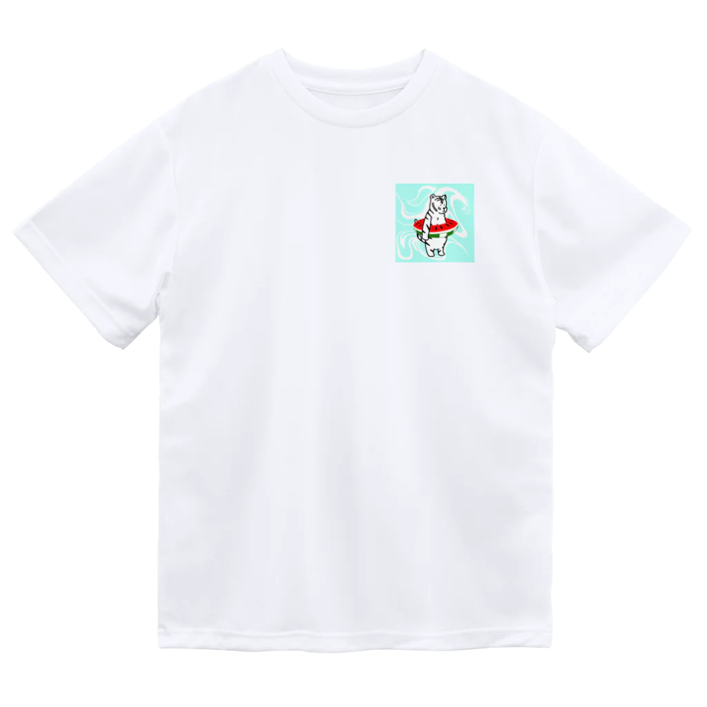 白いトラ-VARIOUS TIGERSの白いトラ 浮き輪 Dry T-Shirt