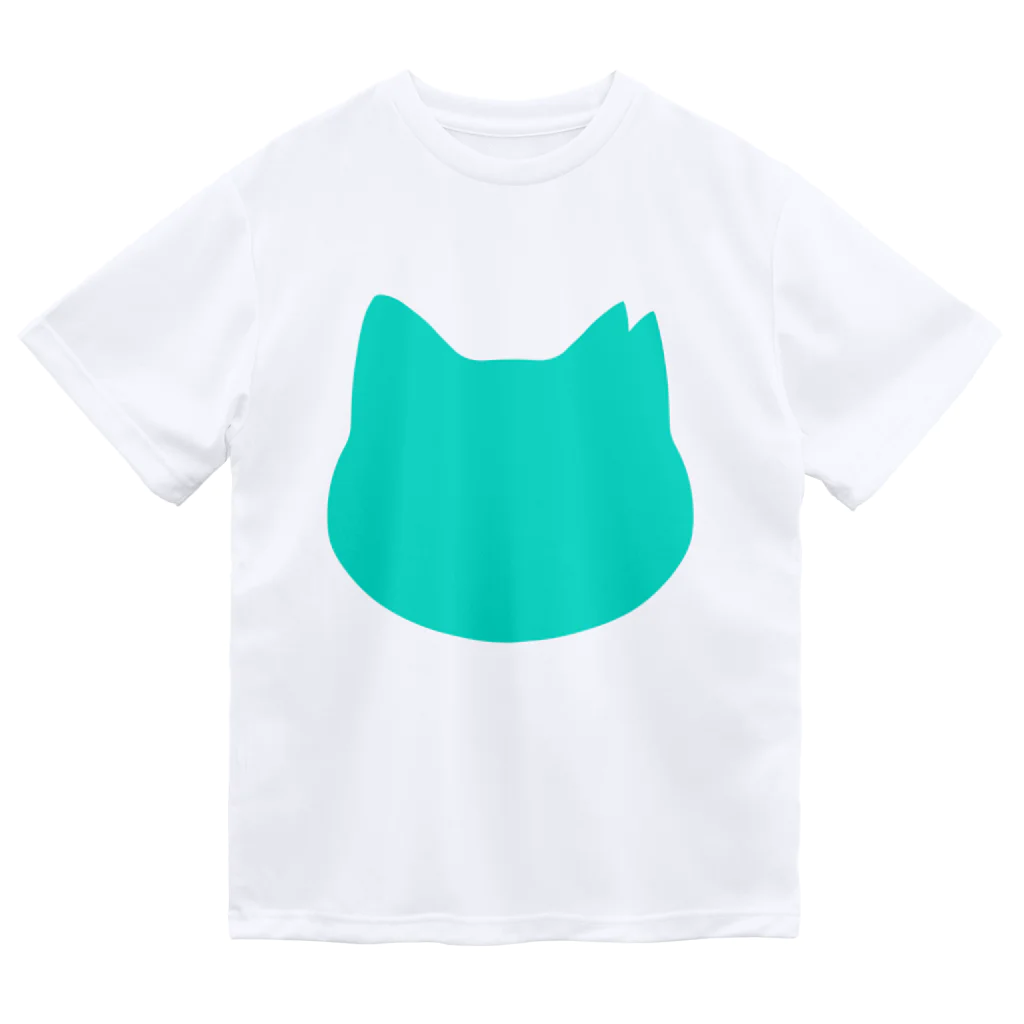 ichinoshopのさくら猫シルエット/ターコイズ Dry T-Shirt