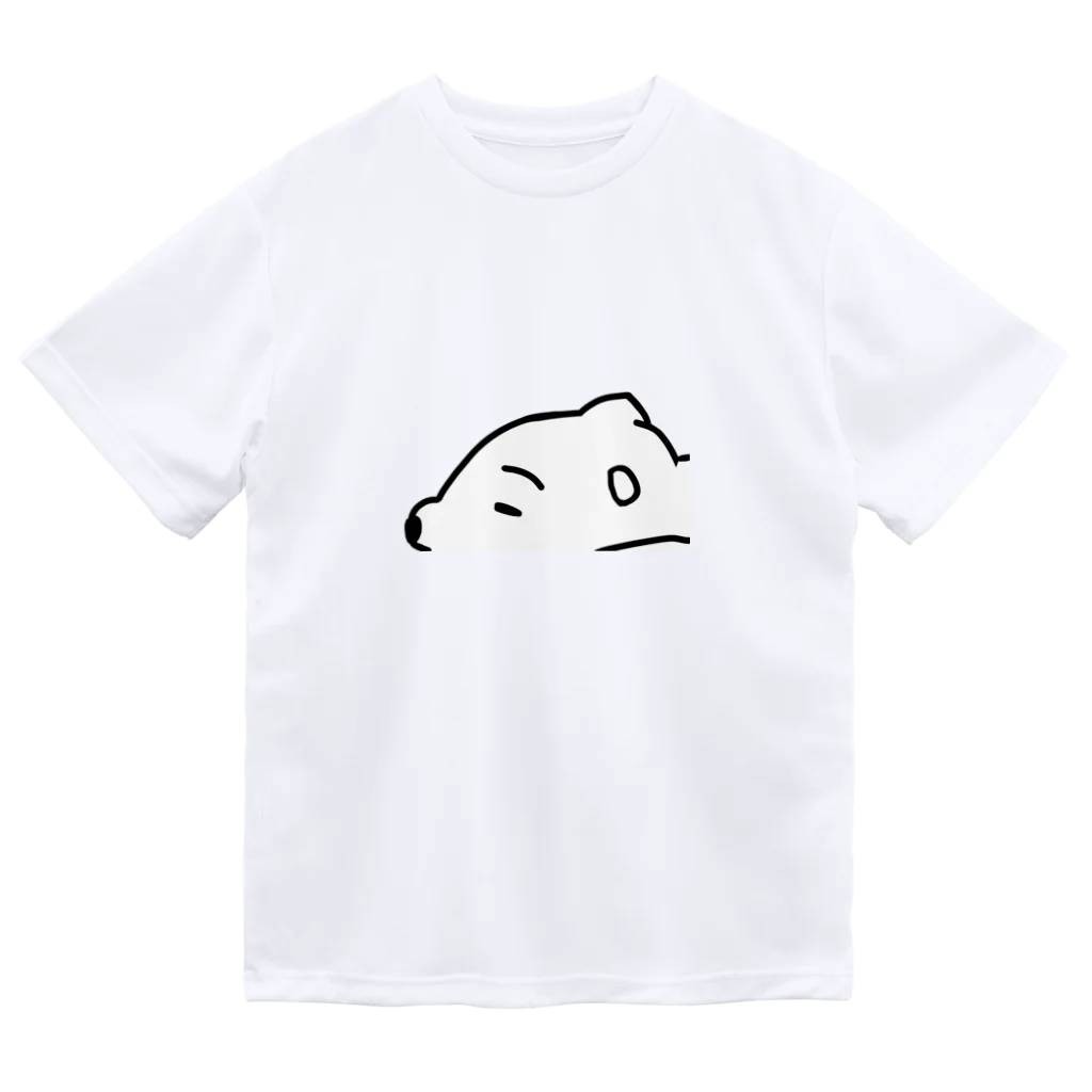 ラクガキ絵のだれてる白い生き物 ドライTシャツ