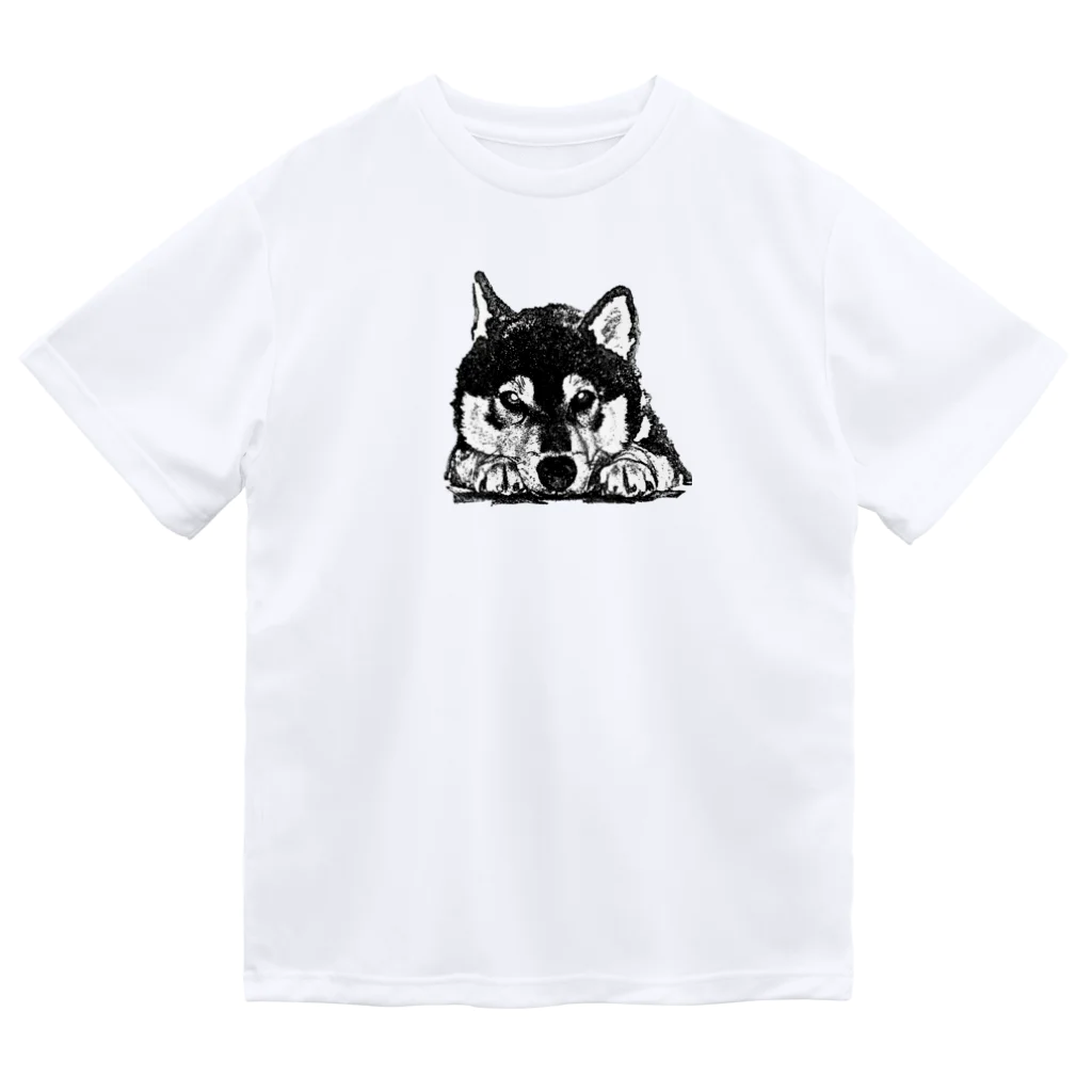 マロマロの黒柴 ドライTシャツ