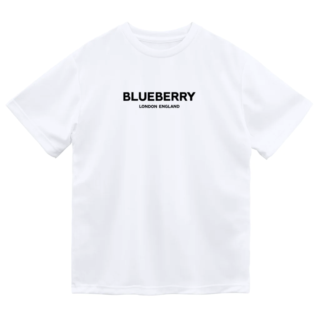 TOKYO LOGOSHOP 東京ロゴショップのBLUEBERRY LONDON ENGLAND-ブルーベリー ロンドン イングランド- 胸面配置 黒ロゴ ドライTシャツ