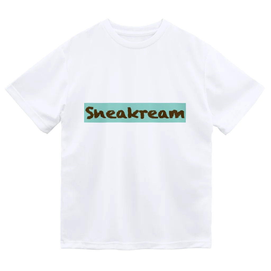 Sneakreamの（フロントのみ）チョコミントアイスクリーム ドライTシャツ