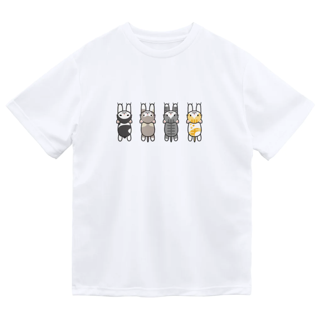 にこねこ【保護猫の保育園】の４匹の子猫ドライTシャツ ドライTシャツ