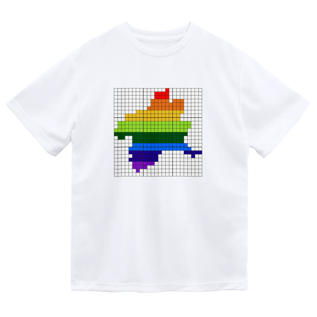 ドット絵ぐんまのドット絵ぐんま24 レインボー ドライTシャツ