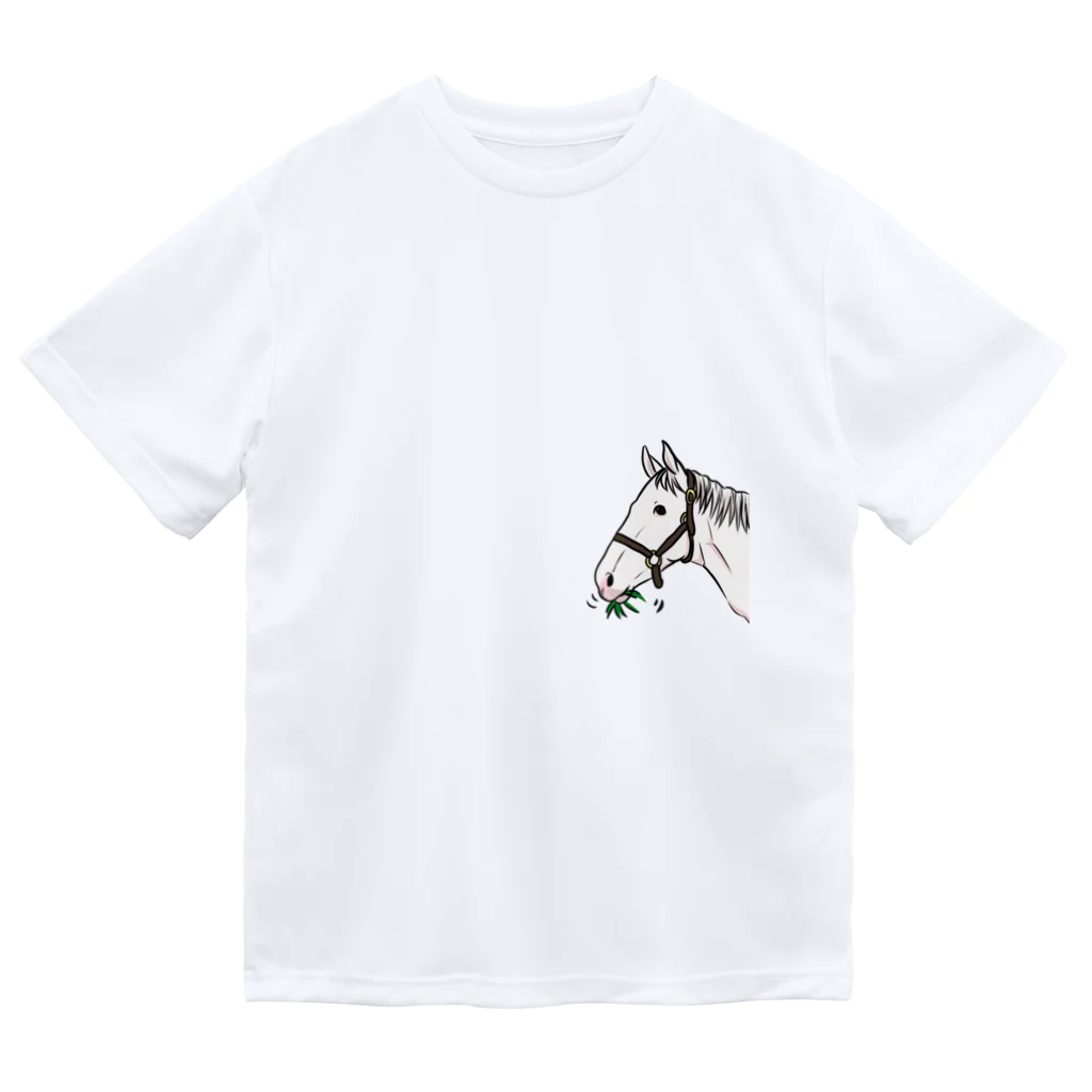 ユルークうーまショップのあし毛のモグモグ馬 Dry T-Shirt