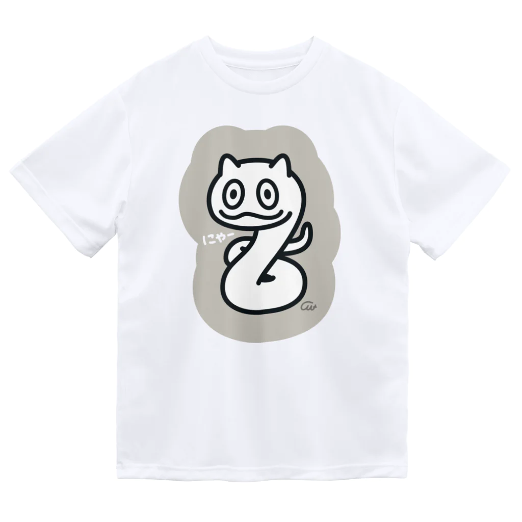 イラスト MONYAAT のへびにゃーん ドライTシャツ