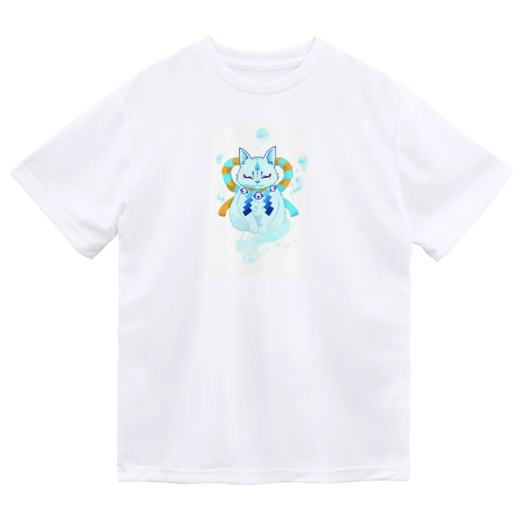 深夜の水猫神 ドライTシャツ