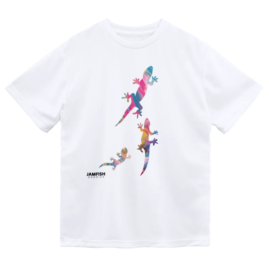 jamfish_goodiesのCOLORトカゲFAMILY Dry T-Shirt