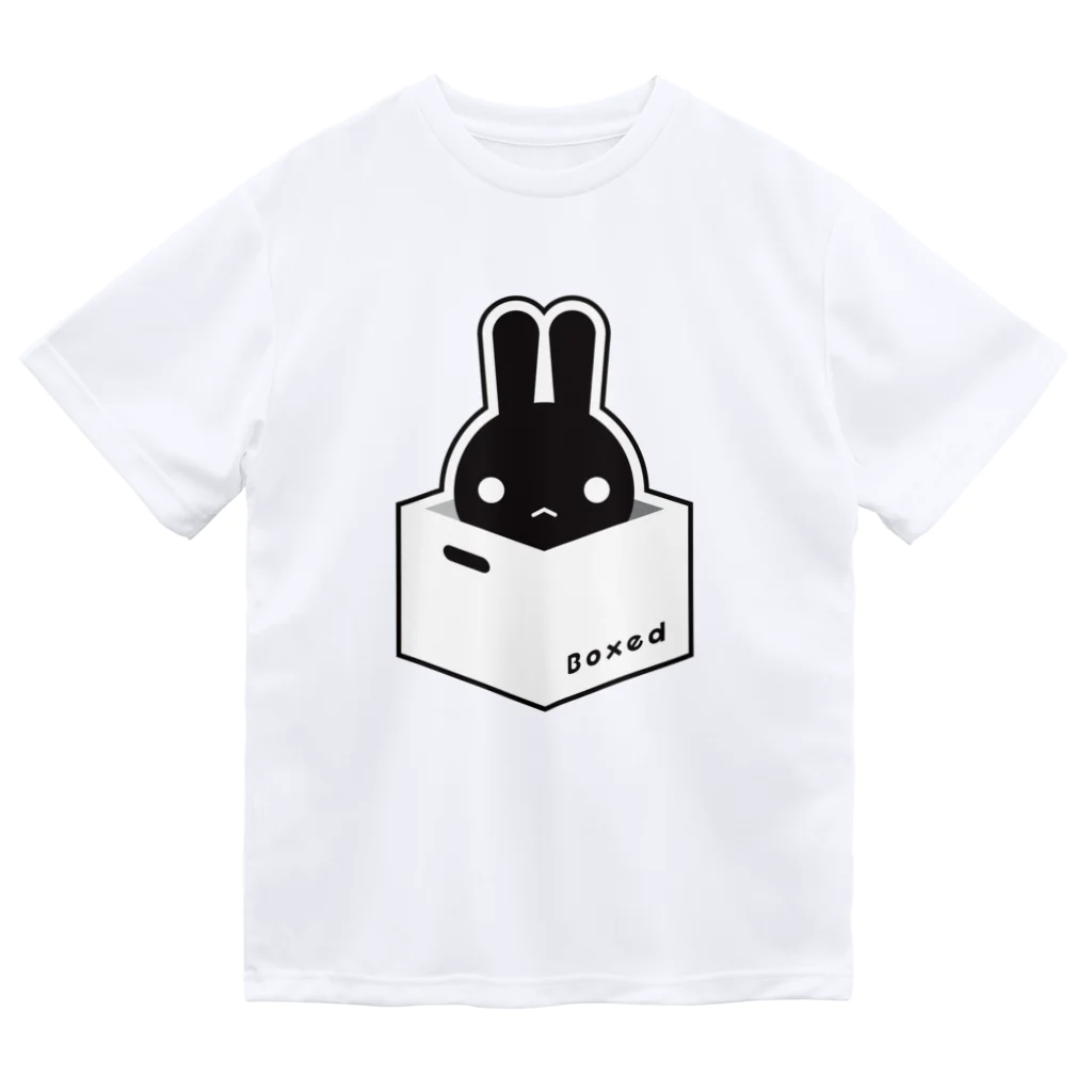 ツギハギ ニクの【Boxed * Rabbit】黒Ver ドライTシャツ