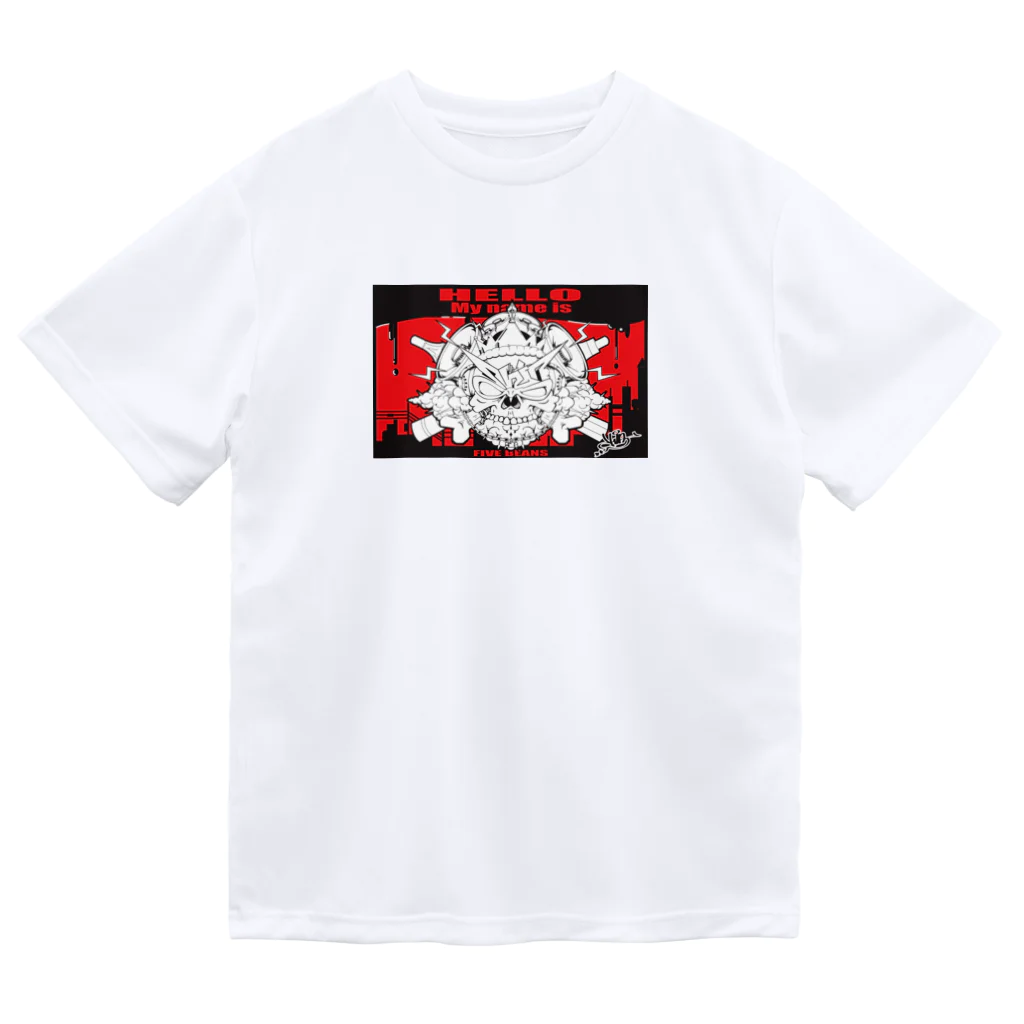 FIVE-BEANSのスカルスピーカー Dry T-Shirt