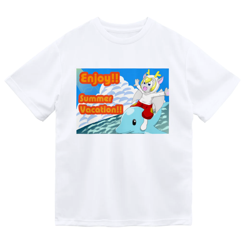 ホワイトドラゴン　タイトくん💙のサマーバケーション Dry T-Shirt