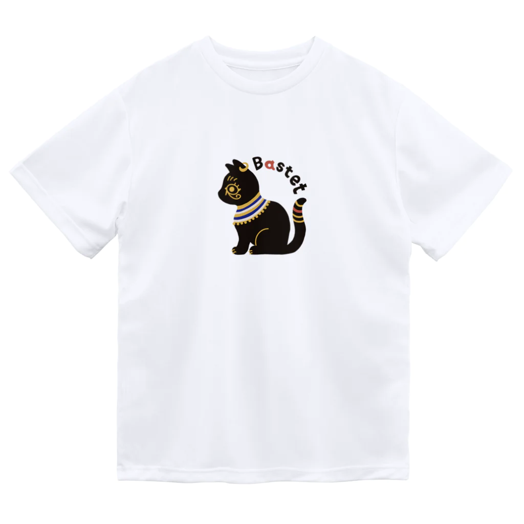 LAP CATs ＊hizaneko＊のバステト神（ベビちゃん仕様）文字凸バージョン ドライTシャツ