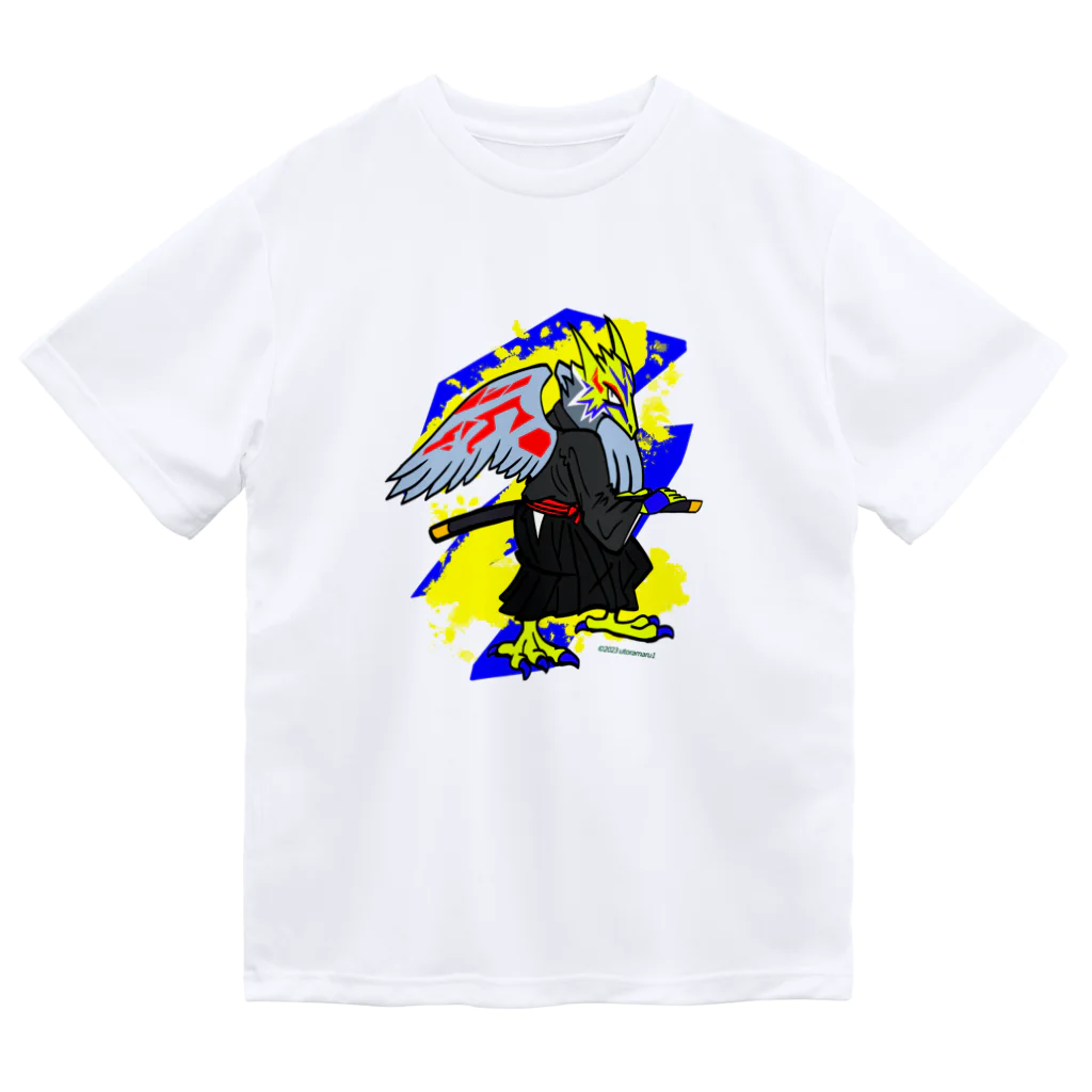 宇寅。の刀と猛禽類イメージのドラゴン Dry T-Shirt