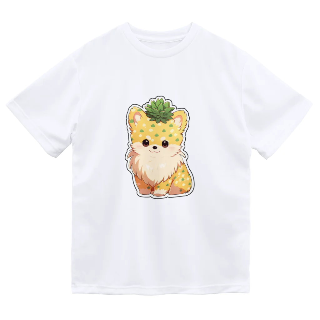 carrotgodのパイナッポーメラニアン ドライTシャツ