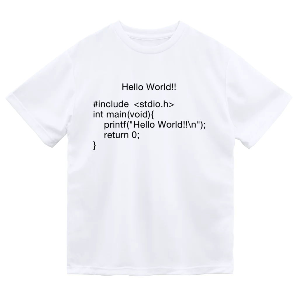 FUNNY JOKESのHello, World!!-C言語- ドライTシャツ