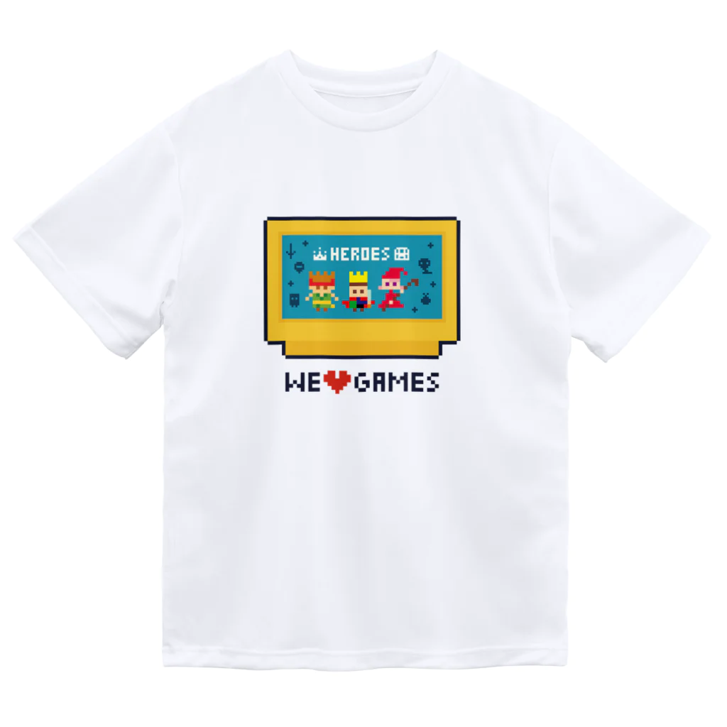 ドットデザインのパジャドットのレトロゲームT ドライTシャツ