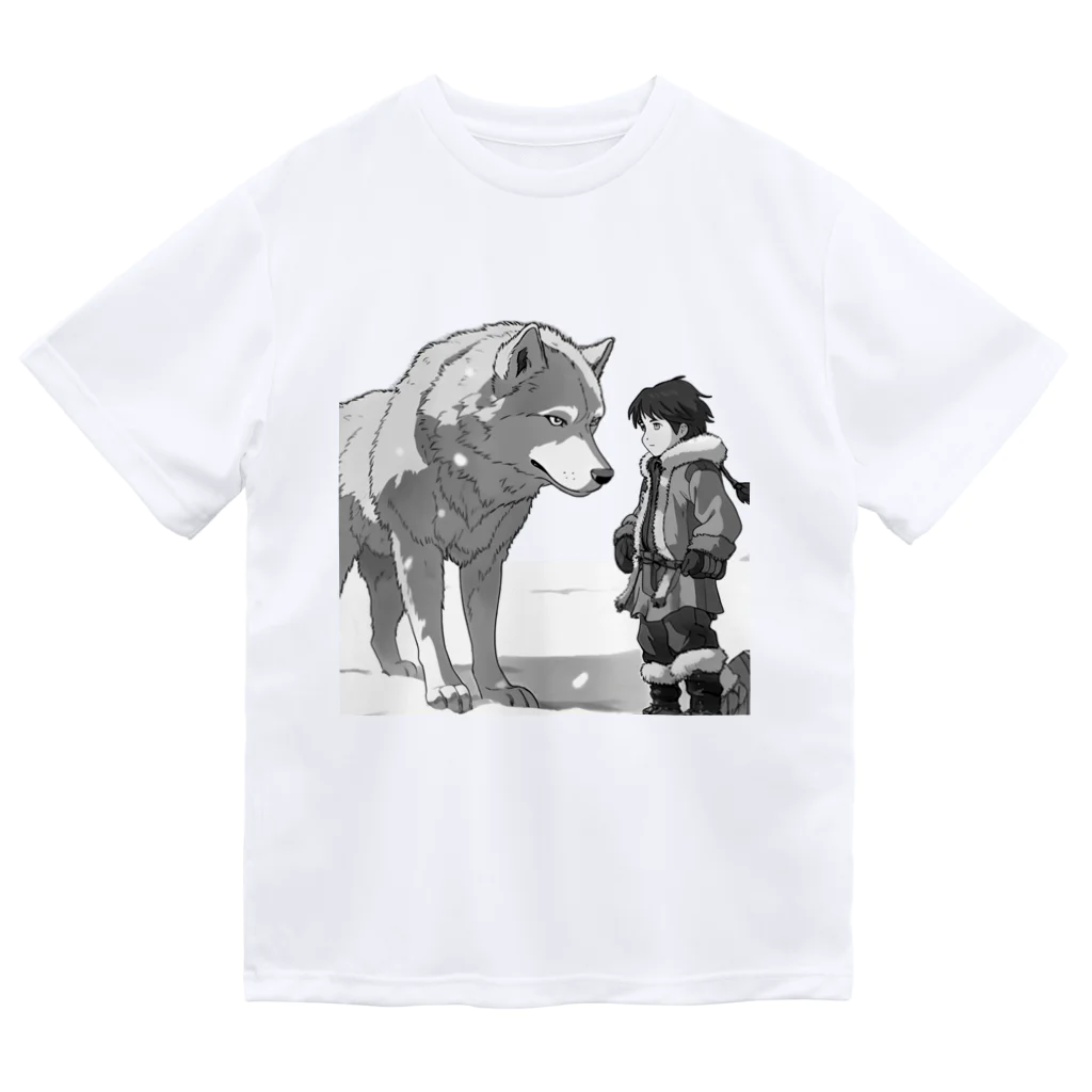 桜音ことこ企画の雪原の少年とオオカミ Dry T-Shirt