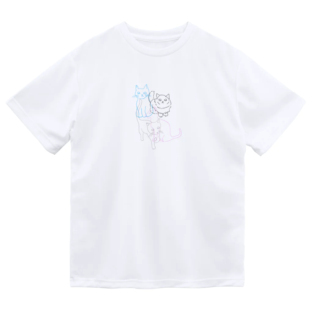 くみこワールド🌎のねこ Dry T-Shirt