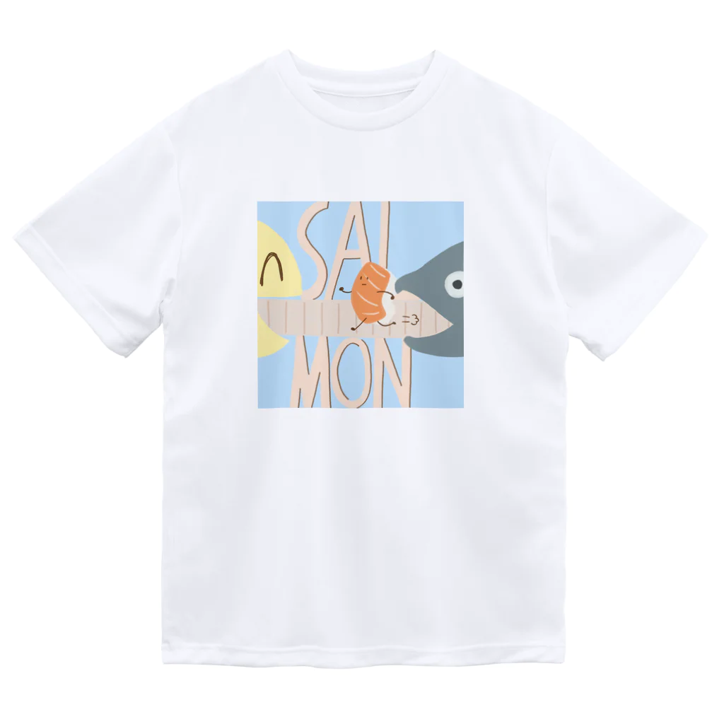 saji_equal_spoonのサーモン ドライTシャツ