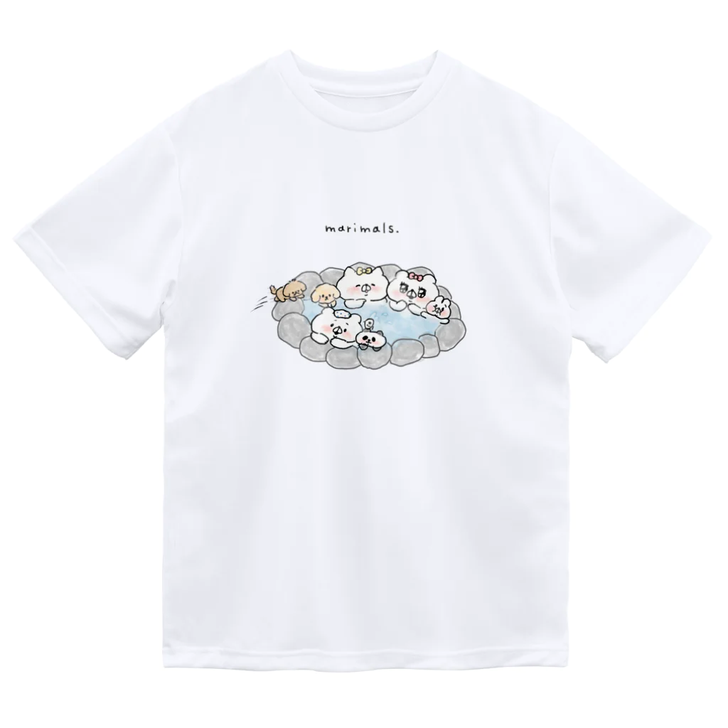 saimari＠LINEスタンプ販売中のmarimals.みんなで温泉(背景なし) Dry T-Shirt