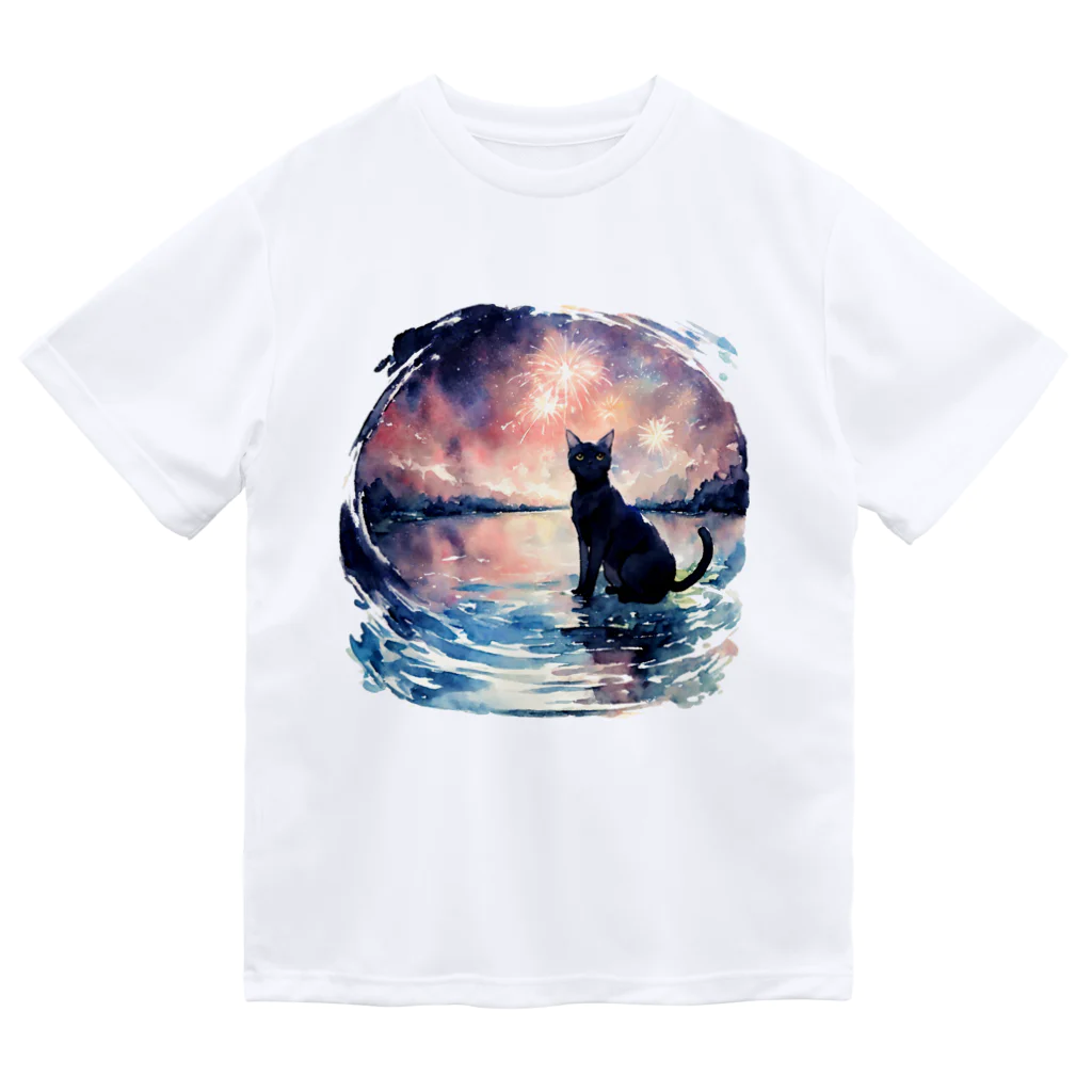 yuuの黒猫と花火C Dry T-Shirt