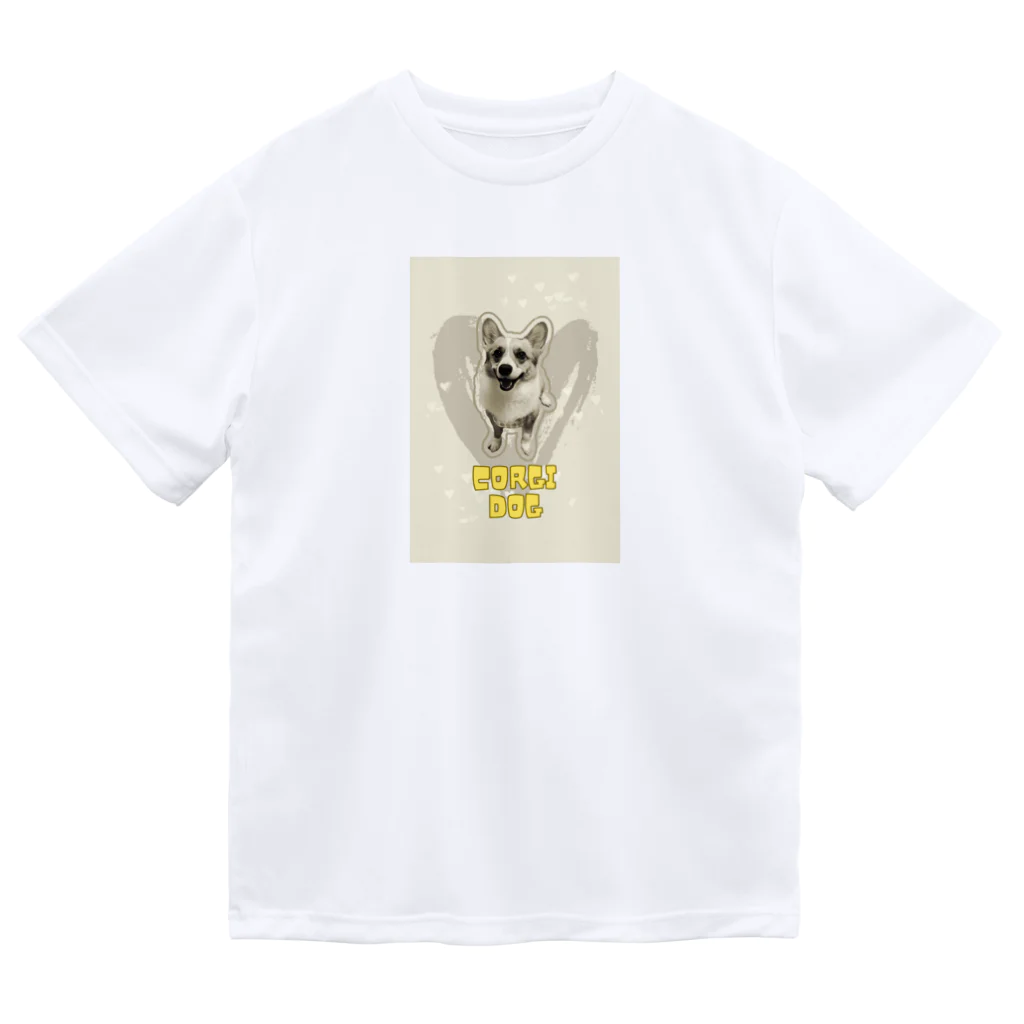 コーギーブレッド（もこもこーぎー）のchic corgi meru Dry T-Shirt