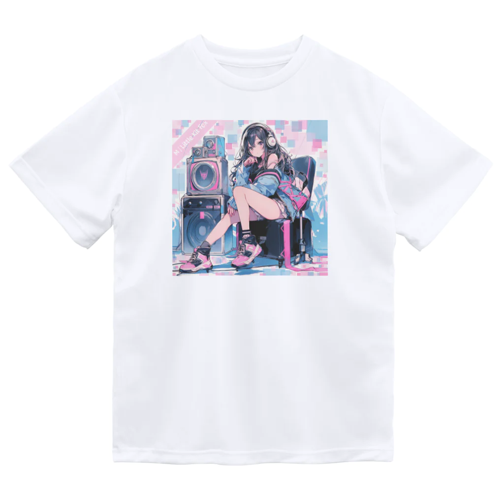 みゆみん@YouTuber ／M|Little Kit FoxのMusic makes me happy! Tシャツ Dry T-Shirt