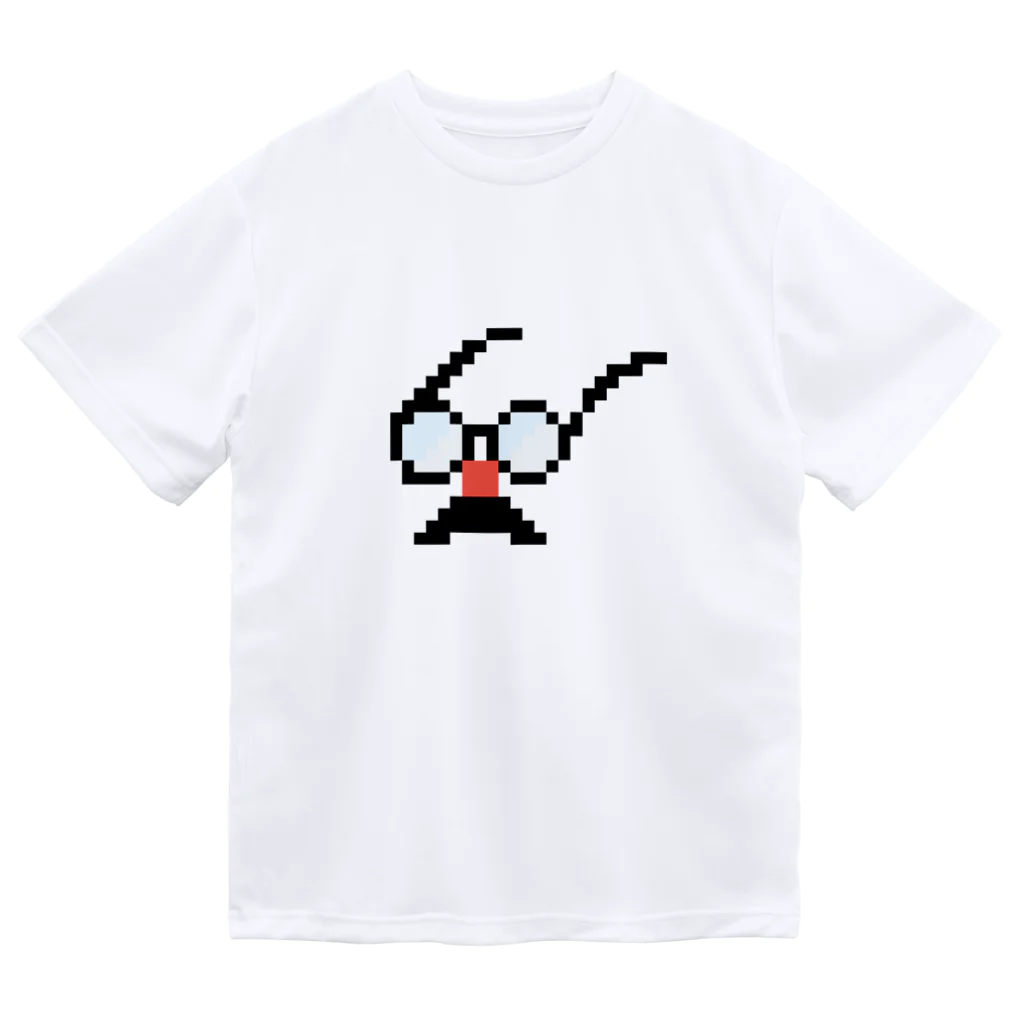 satayaのドット絵の鼻メガネです ドライTシャツ