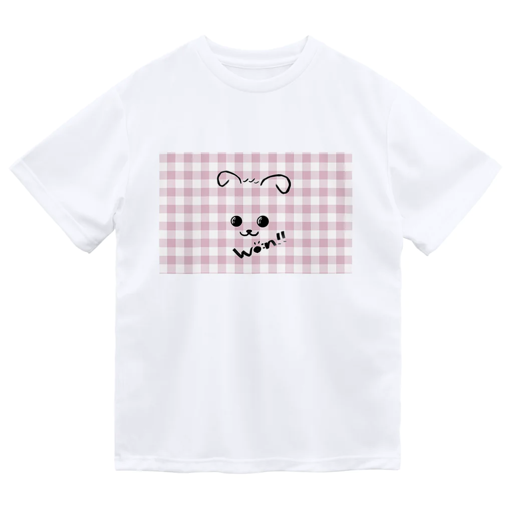merongのわんこA♡ギンガム Dry T-Shirt