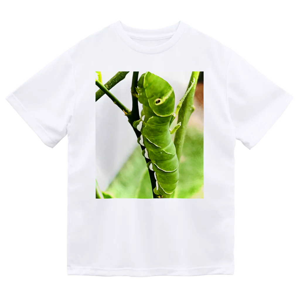 IMABURAIのキラキラ青虫 Dry T-Shirt