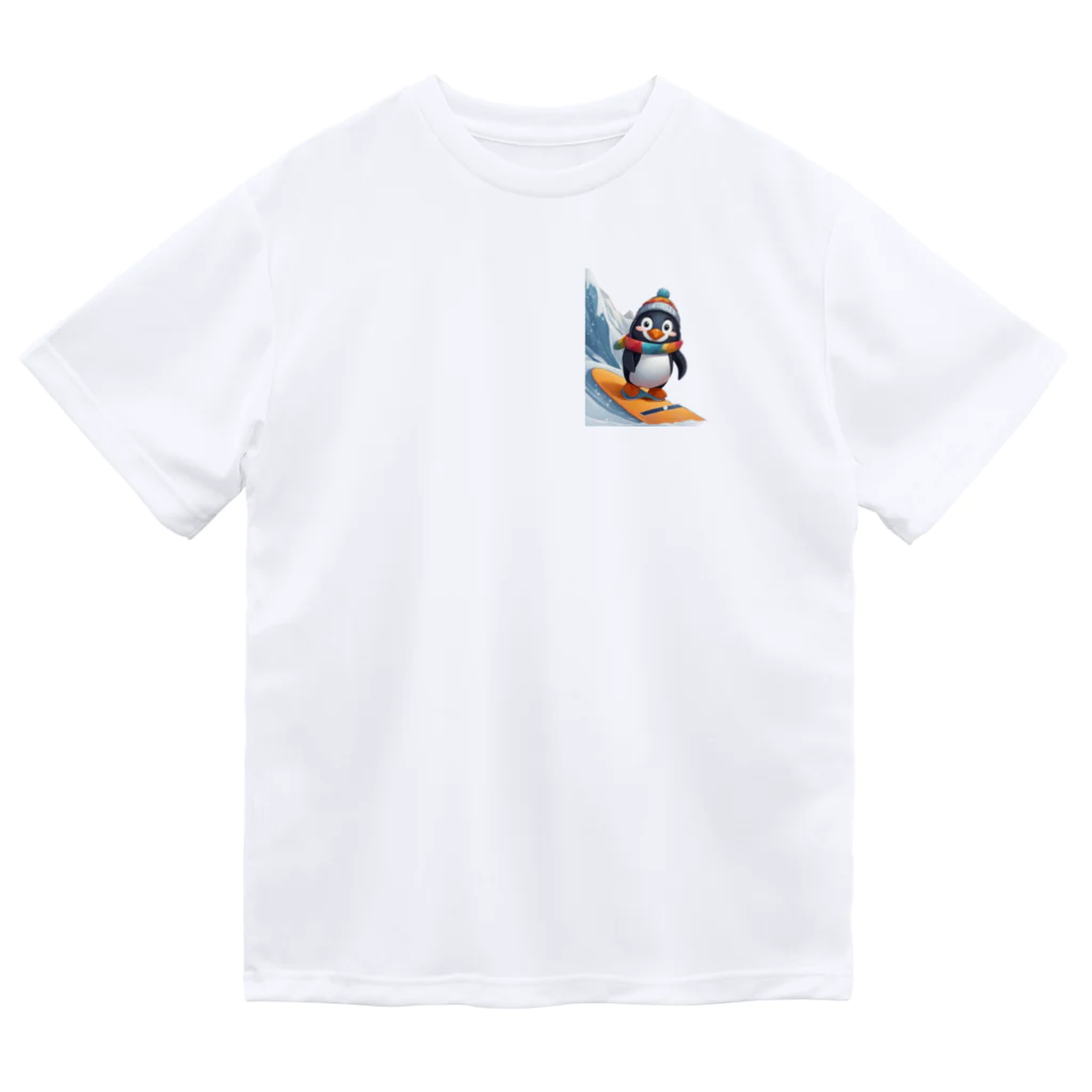 Gloriousのペンギンの冒険スノーボードパーティ ドライTシャツ