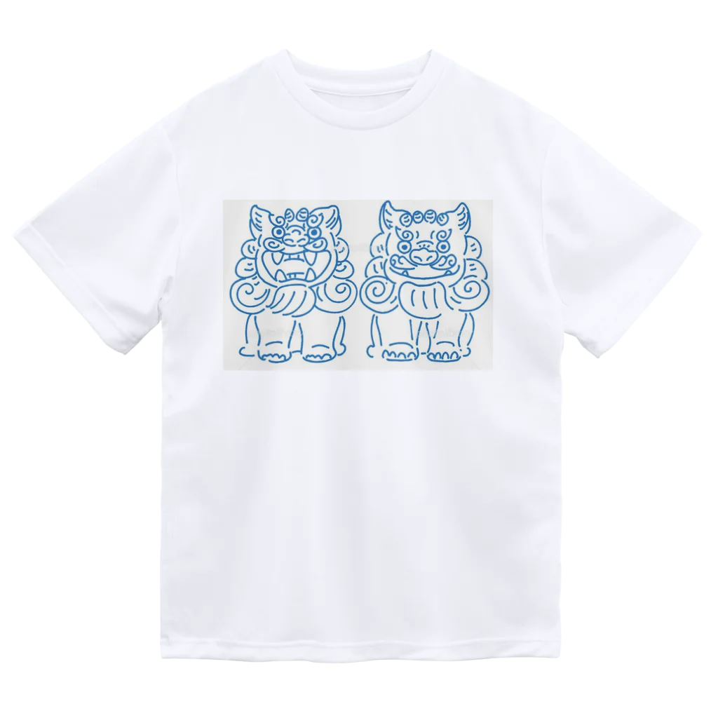 なまけもののシーサー ドライTシャツ