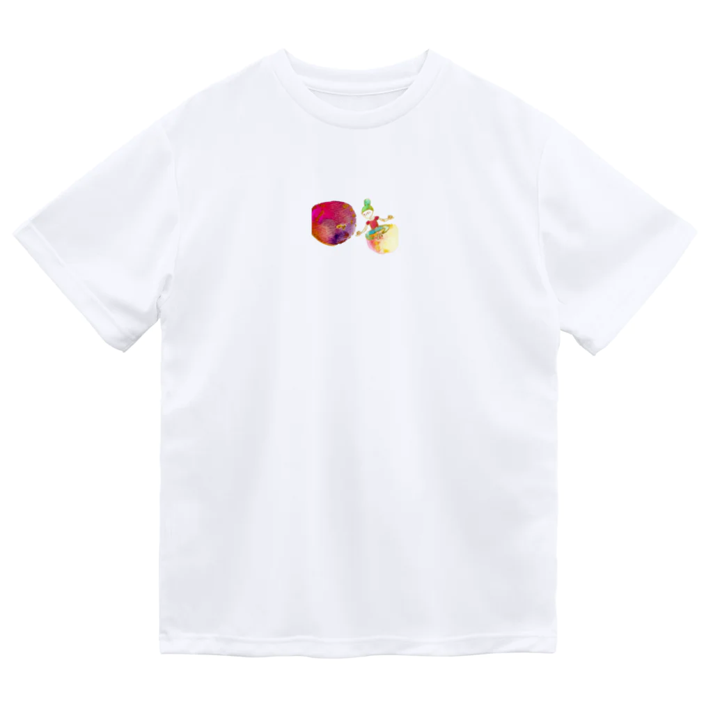 onmycolorの楽描き店のそばかすこちゃん on ball ドライTシャツ