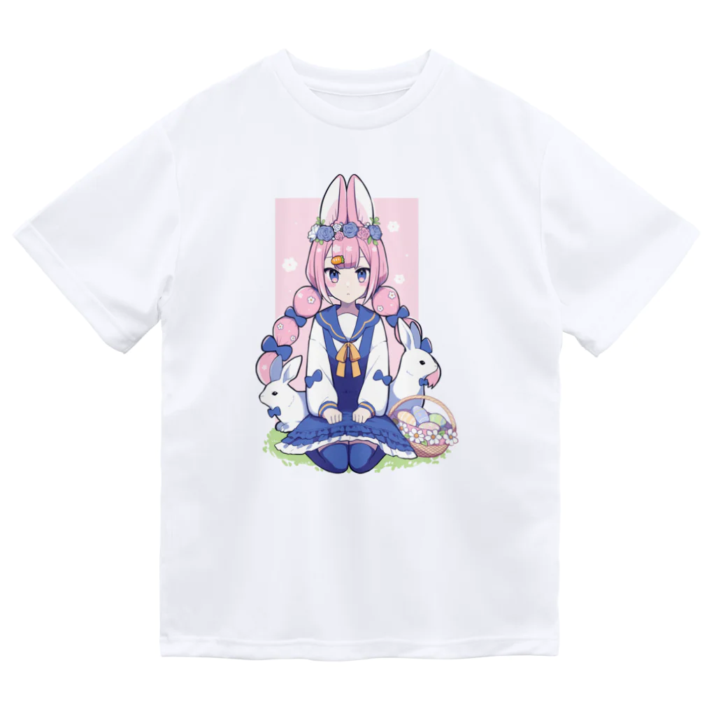 ぱすたてるかるぼのイースターラビット ドライTシャツ