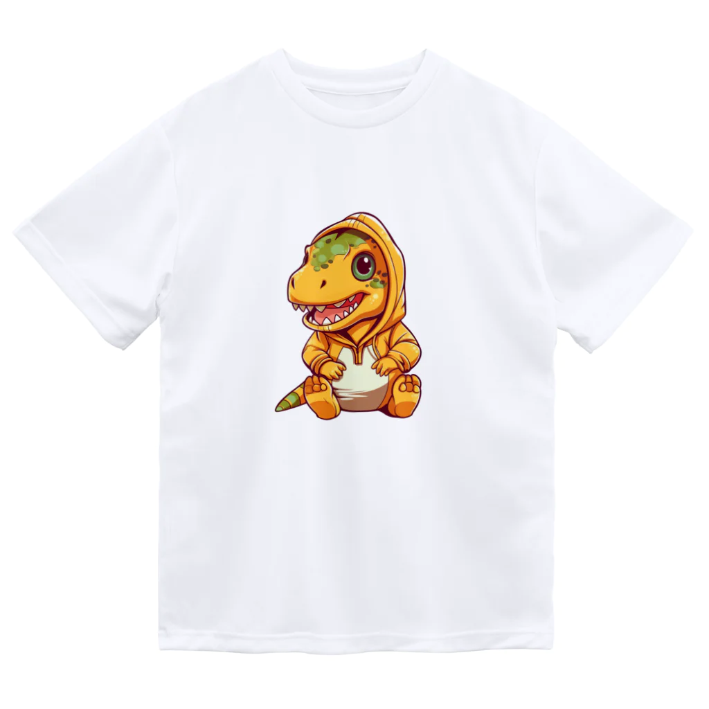 Vasetti_pressのパーカーを着たティラノサウルス Dry T-Shirt