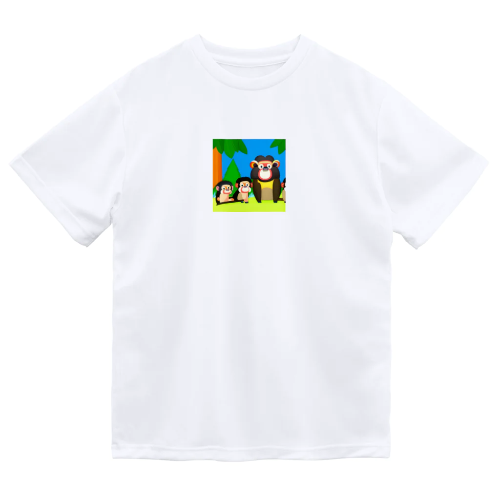 cocodonの森の中のマントヒヒ親子 Dry T-Shirt