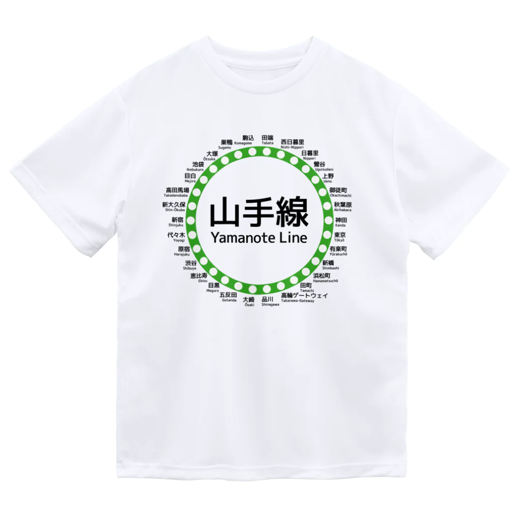 DRIPPEDのJR山手線路線図 ドライTシャツ