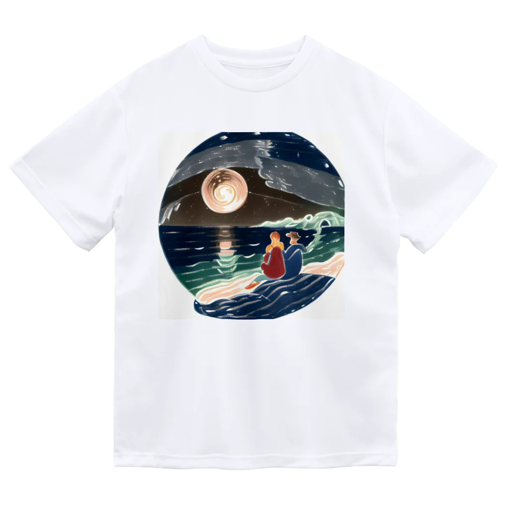 tetsuの夜の海 ドライTシャツ