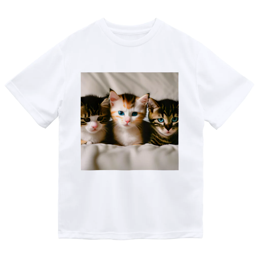 クロネコ宅急便の3匹の子猫の魔法で毎日が特別な日に ドライTシャツ