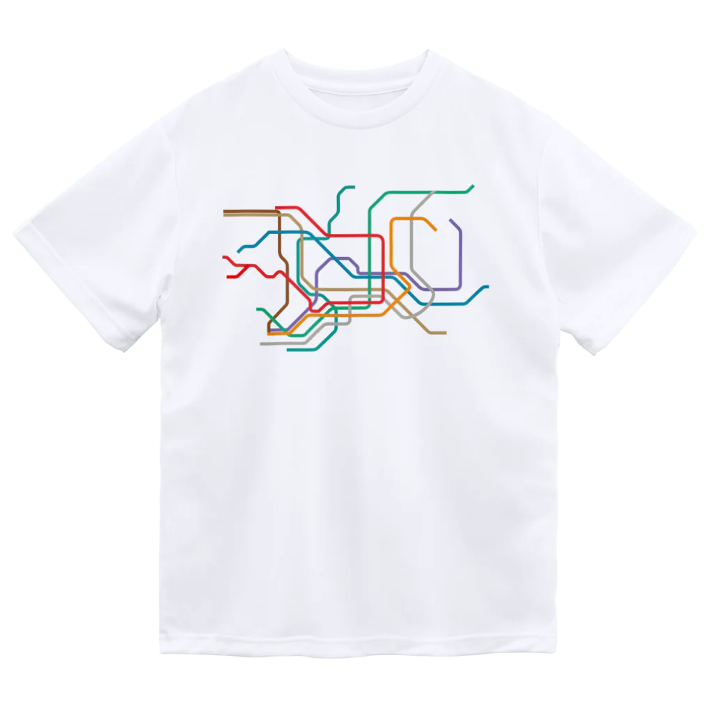 DRIPPEDの東京メトロ路線図-TOKYO METRO-東京地下鉄路線図- Dry T-Shirt