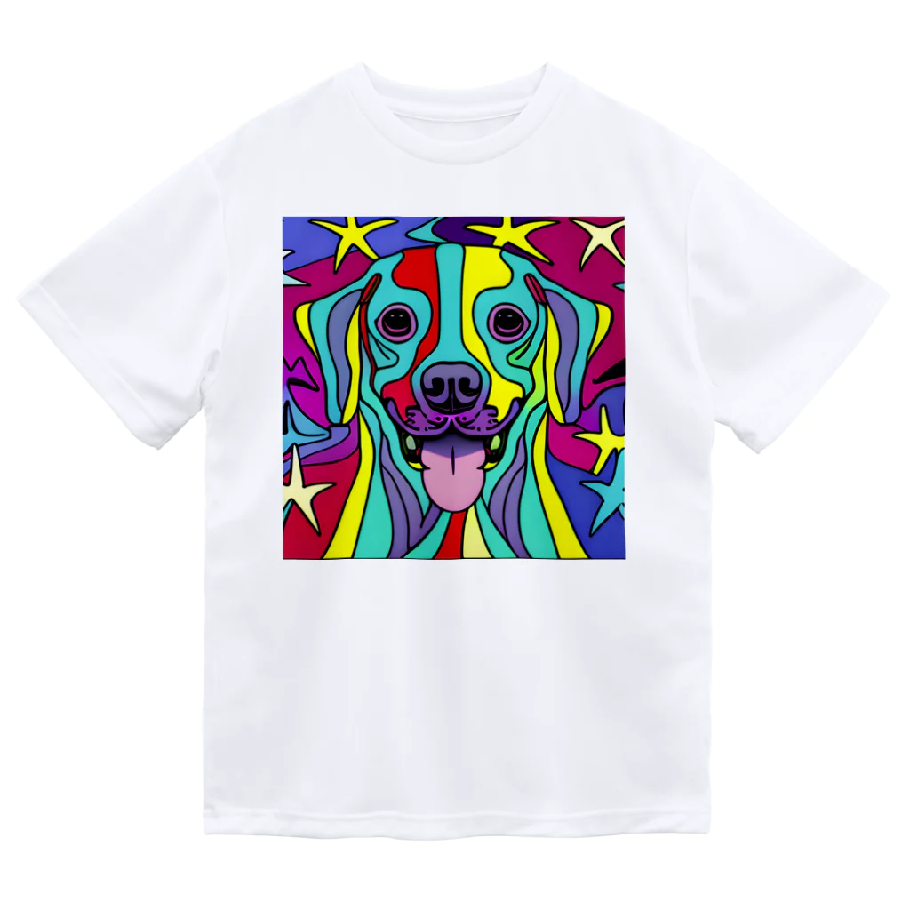 nakagawa-kikakuの奇抜なアート風の可愛い犬のグッズ ドライTシャツ