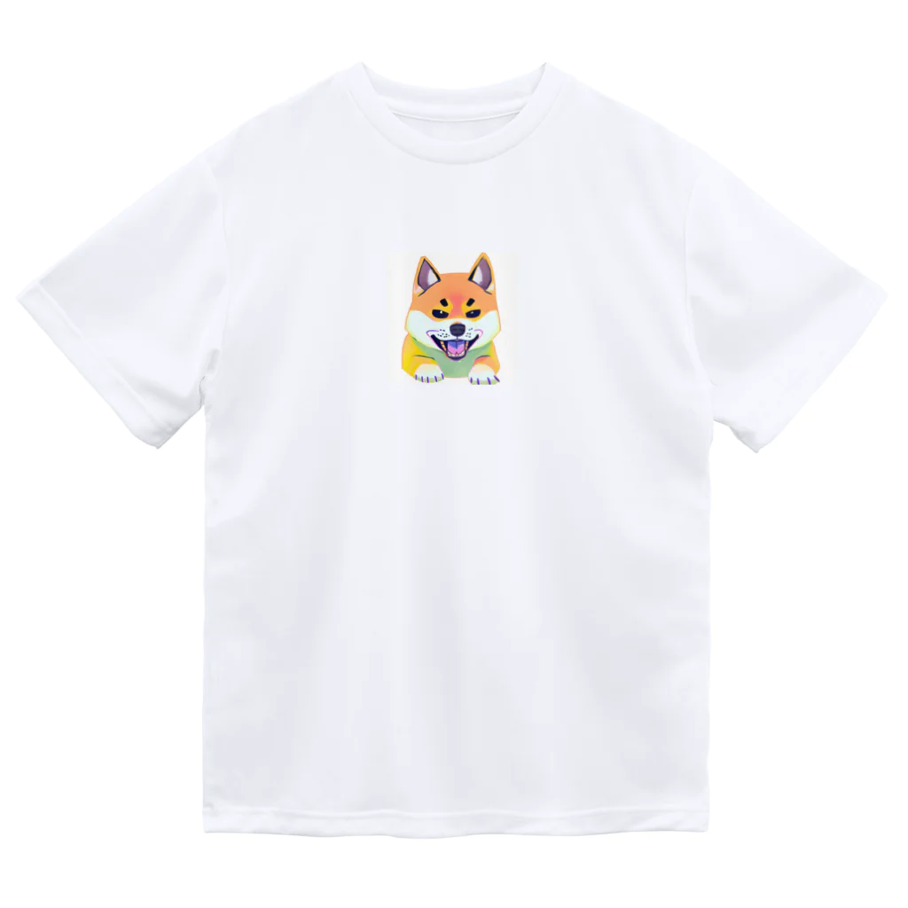 POP BLUE ショップのかっこいい柴犬くん Dry T-Shirt