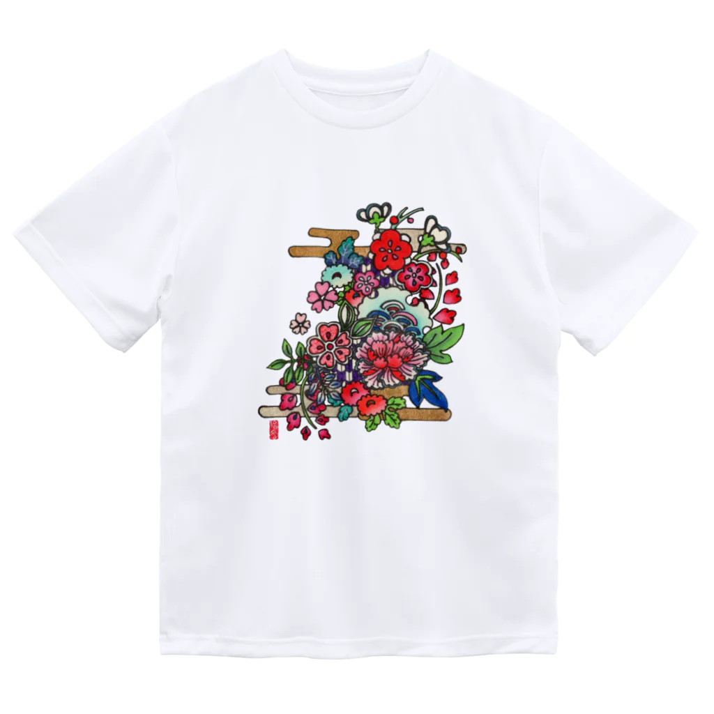 JapaneseArt Yui Shopの咲き誇れ ドライTシャツ