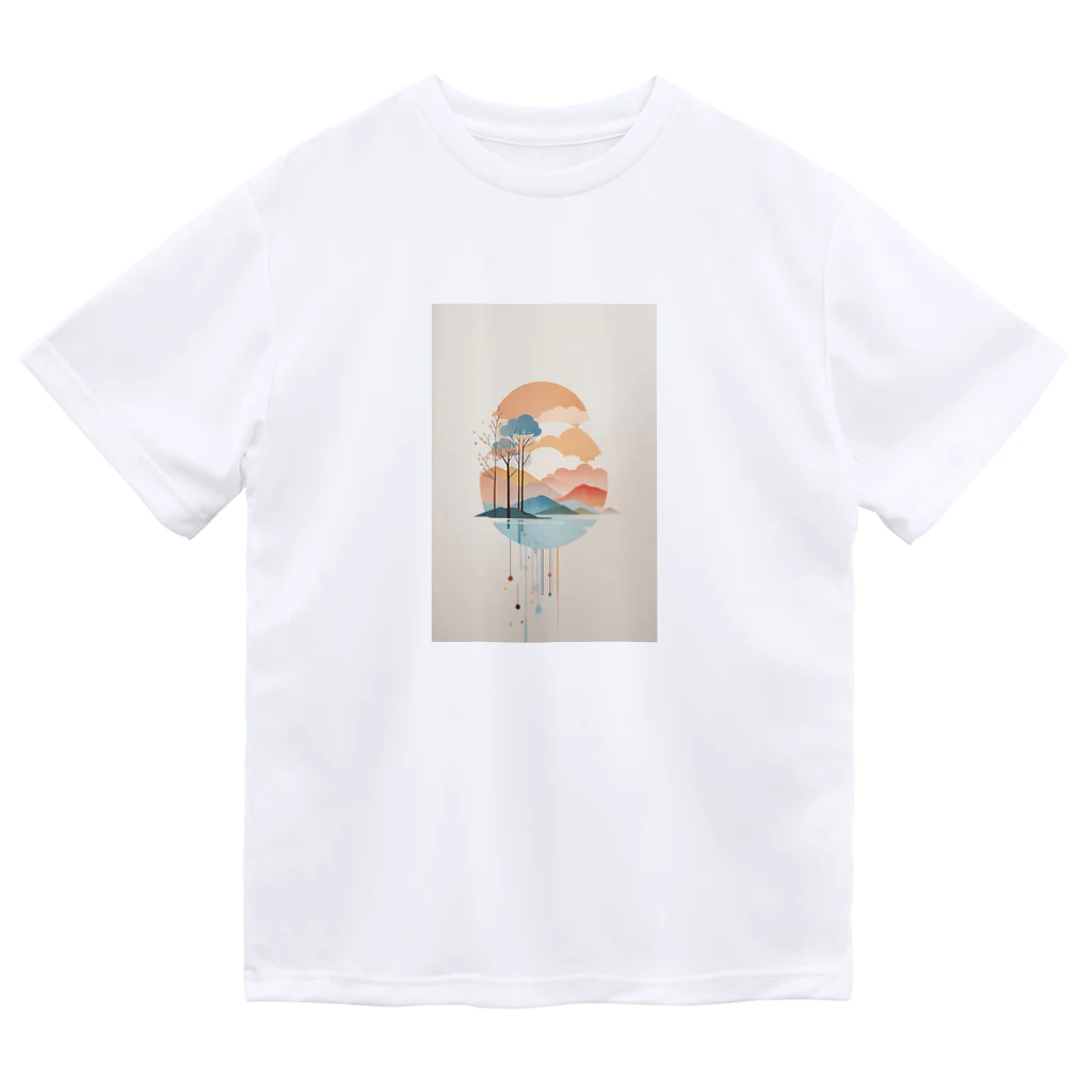 Daruma-Storeの水彩画風アート "Water Art" Dry T-Shirt