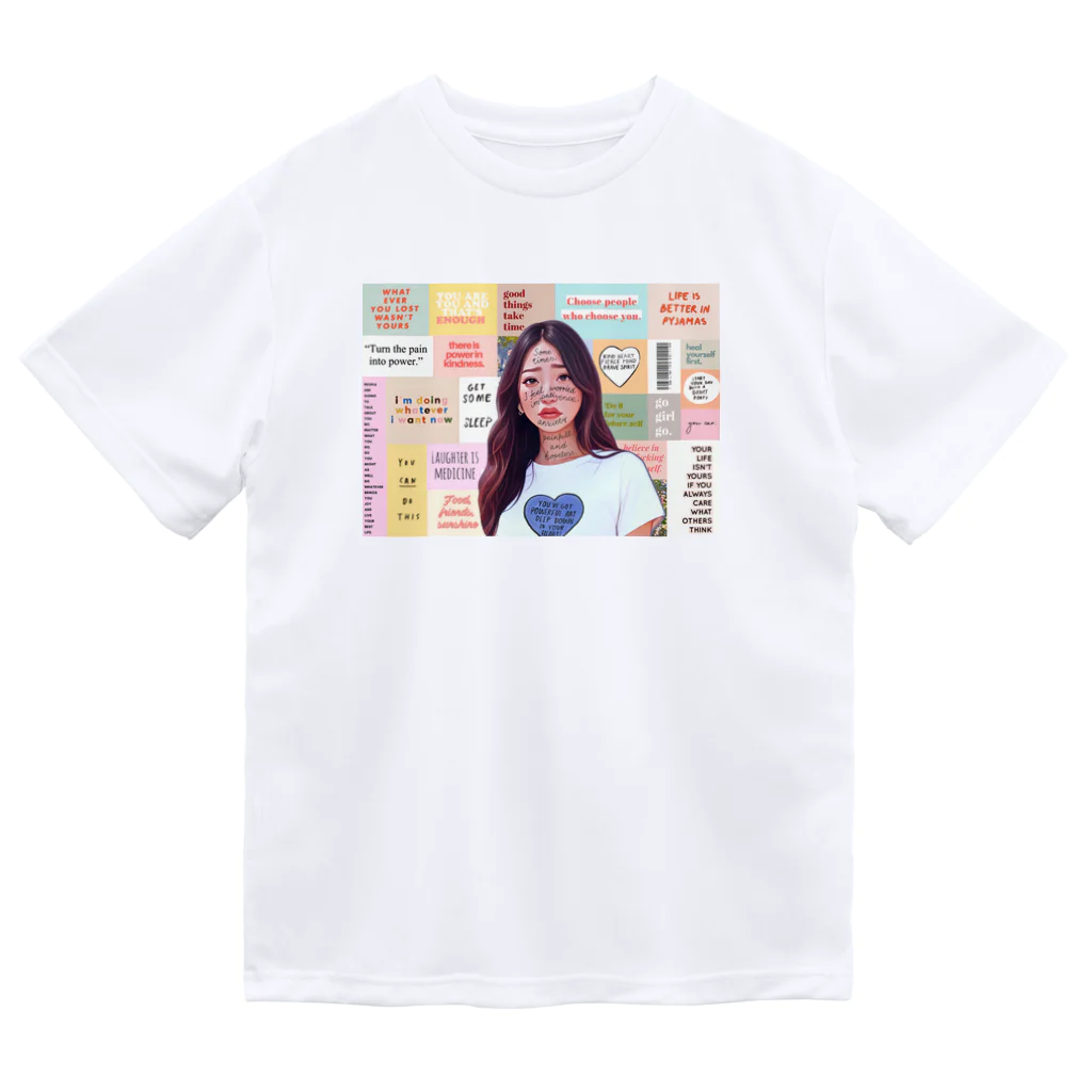 ハム姉のお店のfeeling💭💙(横向き) ドライTシャツ