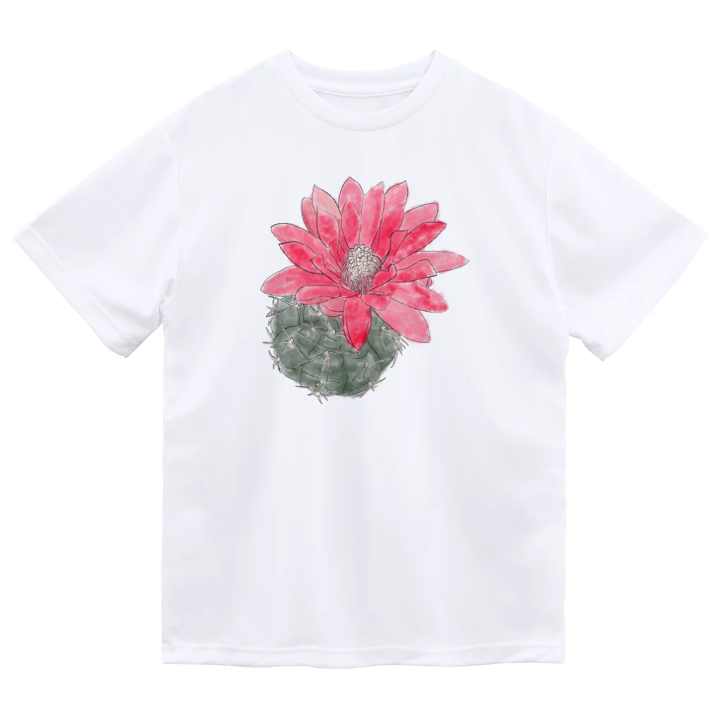 WAKE800のサボテン〜緋花玉〜 ドライTシャツ