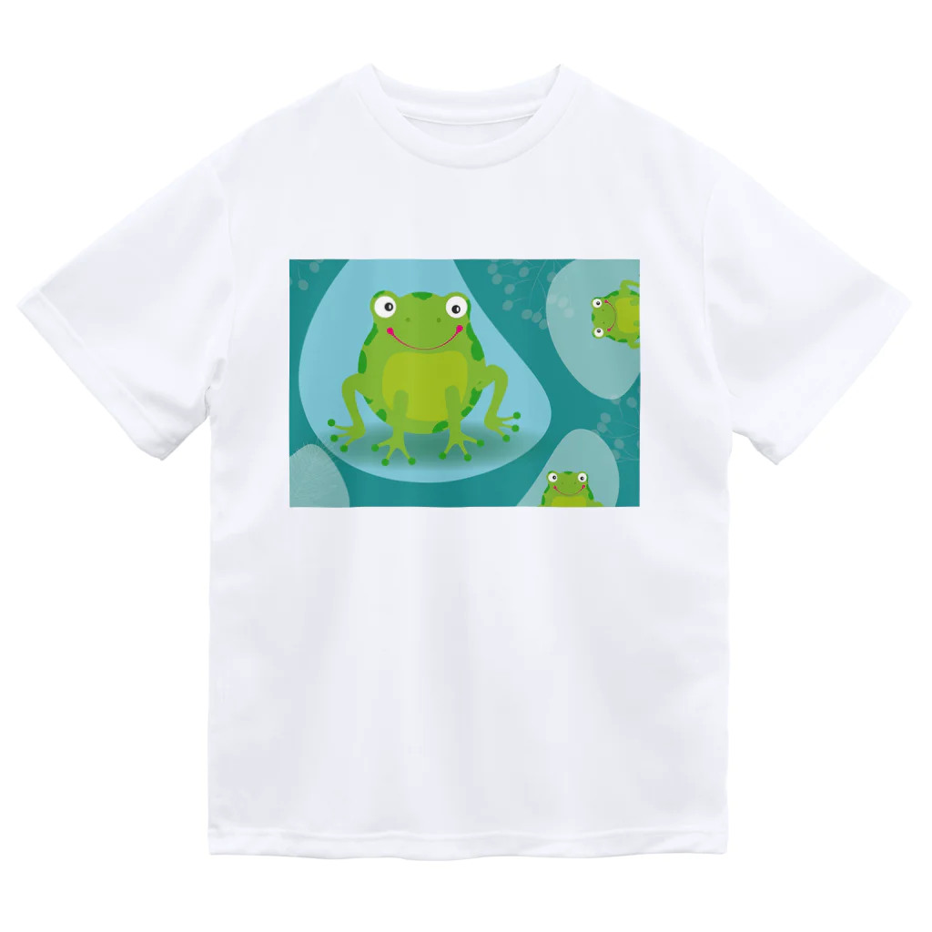 mumusのかえるのイラストグッズ Dry T-Shirt